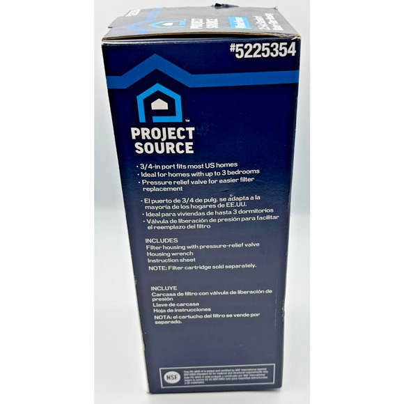 Project Source Whole Home Water Filter Housing 2.5" Standard/ Pressure Release - Picture 4 of 5